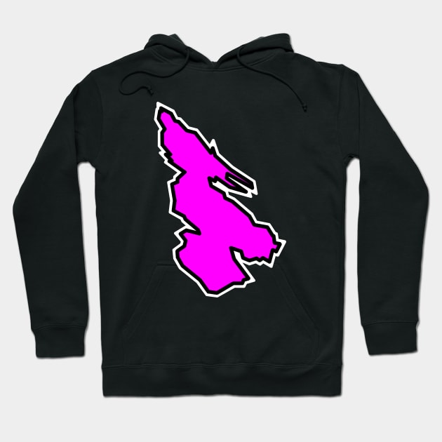 Salt Spring Island Simple Silhouette in Pink Magenta - Bold and Bright - Salt Spring Island Hoodie by City of Islands